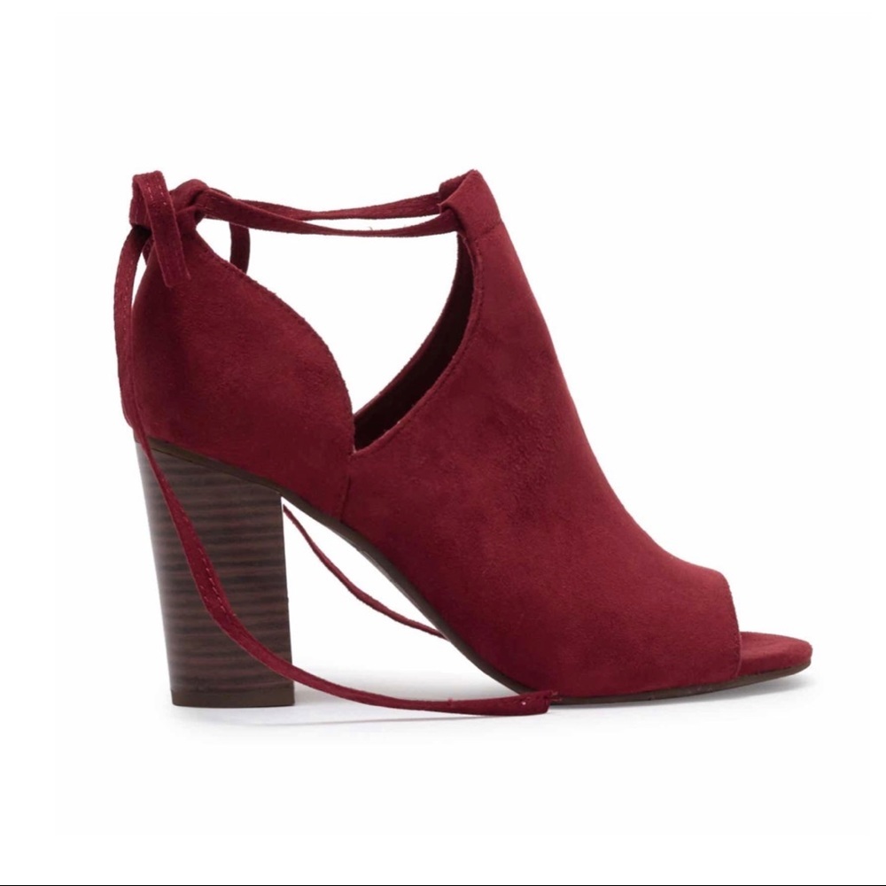 Vegan Block Heel Bootie in Brick - Picture 2 of 3
